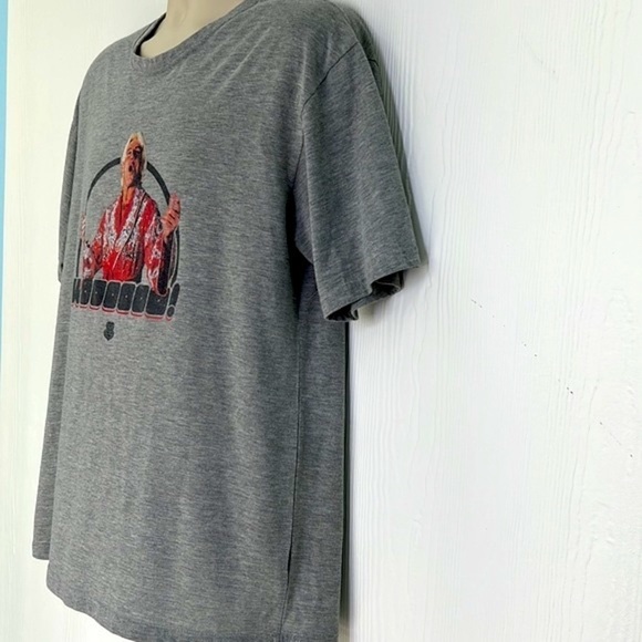 Gildan - Woooooo Ric Flair 80s Graphic WWE Gray Short Sleeve T Shirt Size XL - Picture 5 of 9
